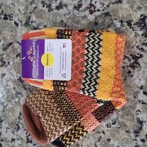 Solmate Socks Medium NEW orange fall Scarecrow